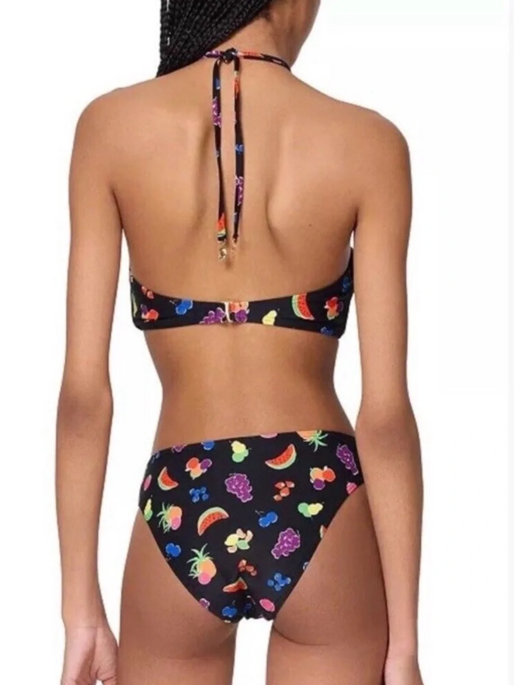 Kate Spade Fruits Bandeau Bikini Top & High-Cut Bottoms Swimsuit NWT Medium